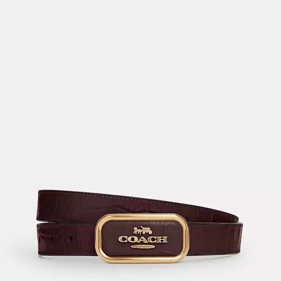 NWT COACH Signature Buckle Cut To Size Reversible Morgan Belt 25 Mm CR913 - Picture 1 of 4